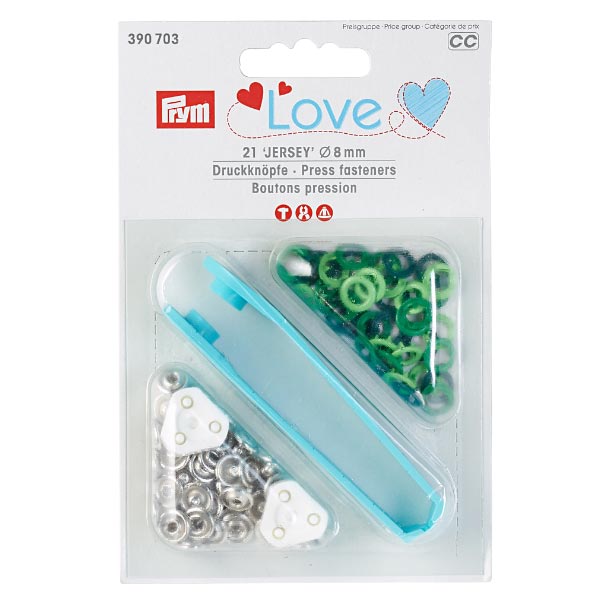 PRYM LOVE PRESS FASTERNER JERSEY BRASS 8MM 390703