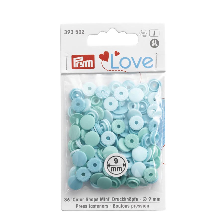 PRYM LOVE COLOUR SNAPS MINI MINT 393502