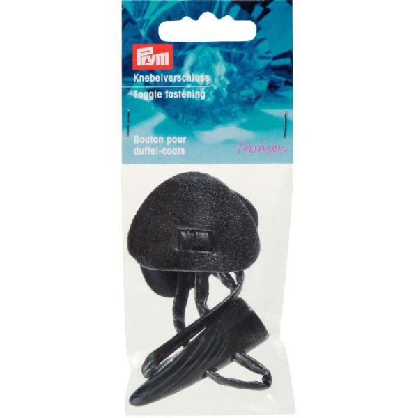 TOGGLE FASTENING 15X5CM BLACK 417711