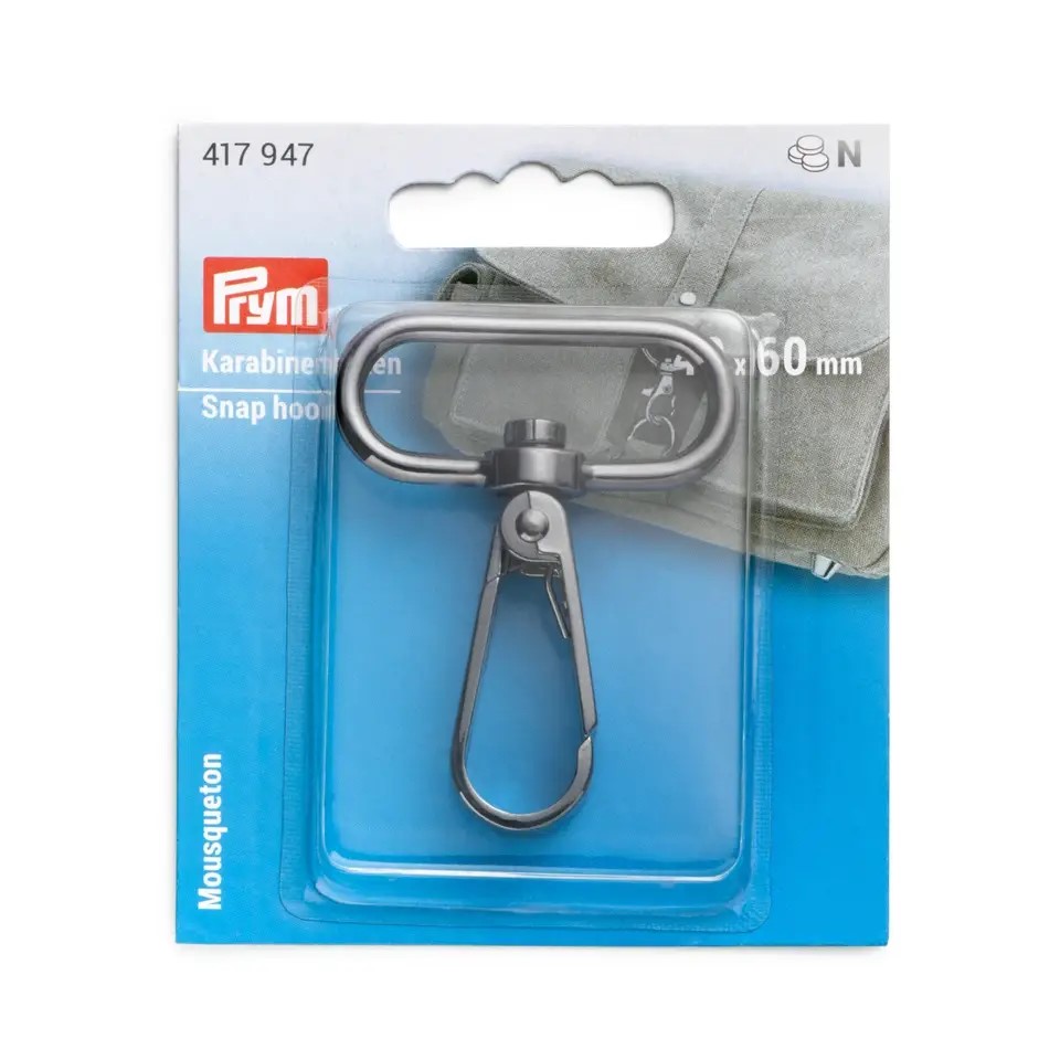 SNAP HOOK 40X60MM GUNMETAL 1PC 417947