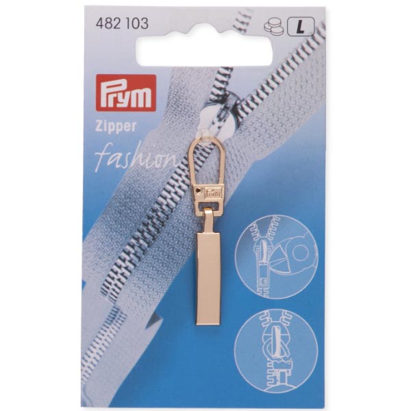 FASHION ZIP. PULLER CLASSIC NEW GOLD 1PC 482103