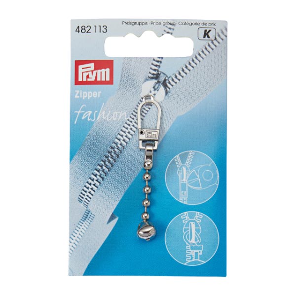 FASHION ZIPPER PULLERS BALL CHAIN METAL SI 482113