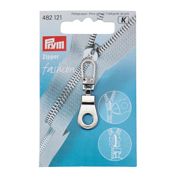 FASHION ZIPPER PULLERS EYELET METAL SILVER 482121