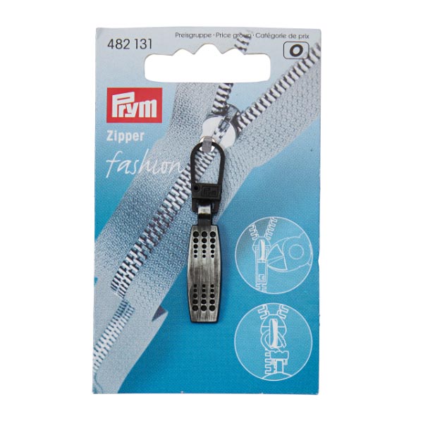 FASHION ZIPPER PULLERS MATRIX METAL BLACK 482131