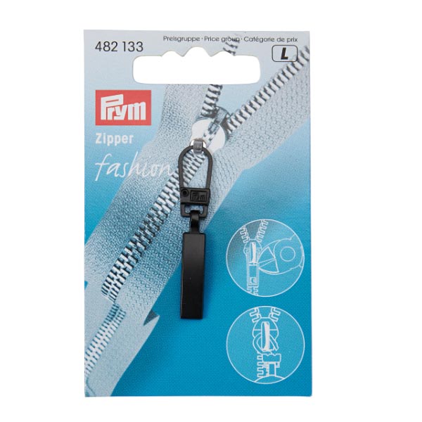 FASHION ZIPPER PULLERS CLASSIC METAL BLACK 482133