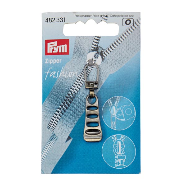 FASHION ZIPPER PULLER LADDER ANT BRASS 482331
