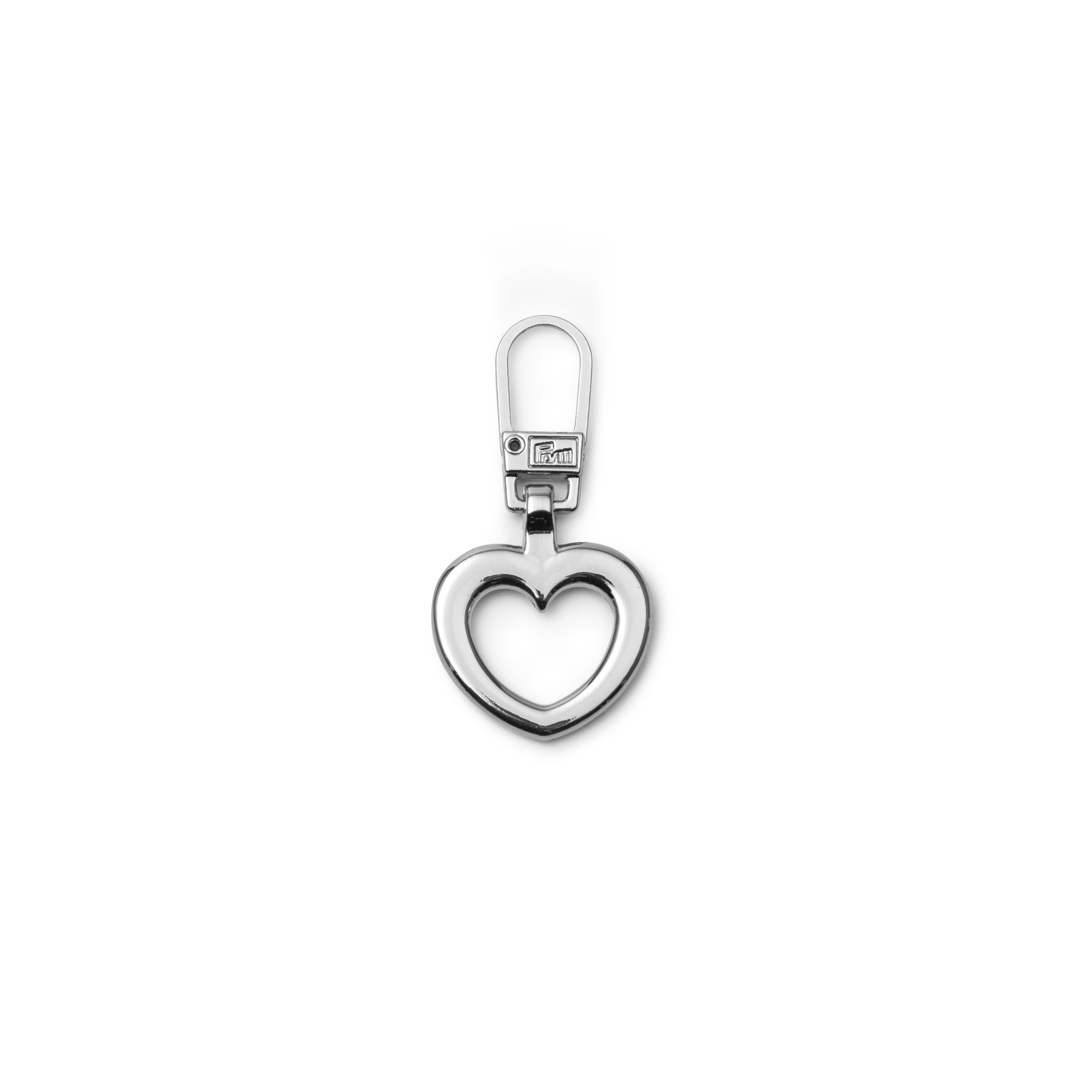 FASHION ZIPPER PULLER HEART SILVER 482371
