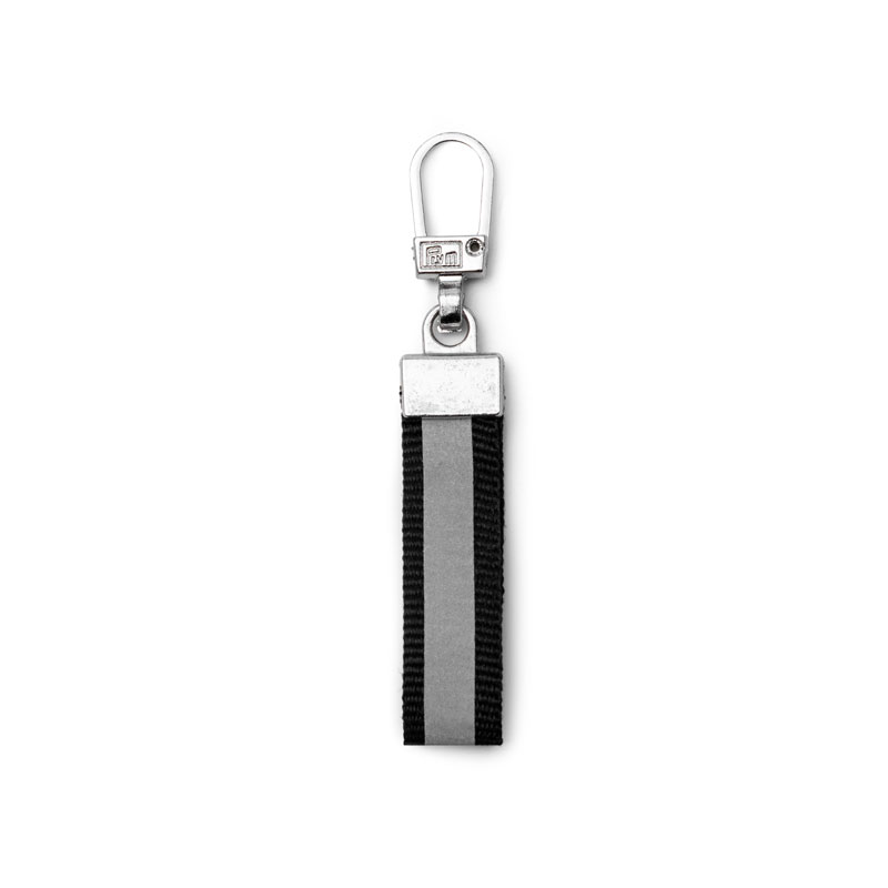FASHION ZIPPER PULLER REFLECTIVE BLACK 482382