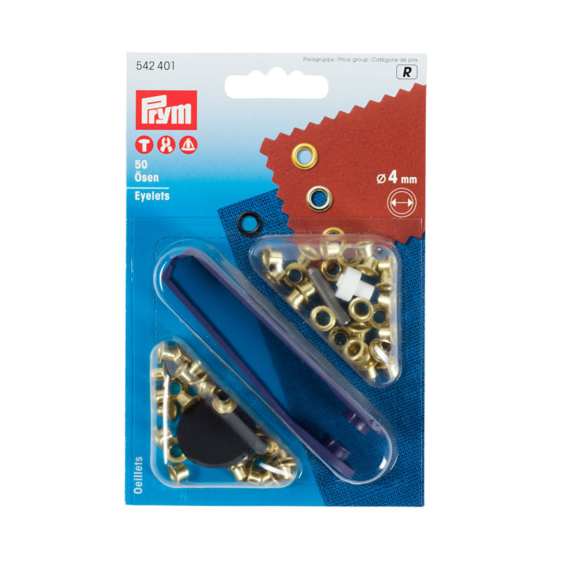 EYELETS BRASS 4MM GOLD 542401