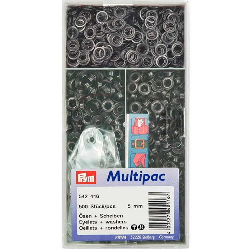 EYELETS AND WASHERS BRASS  5MM BLACK 542416