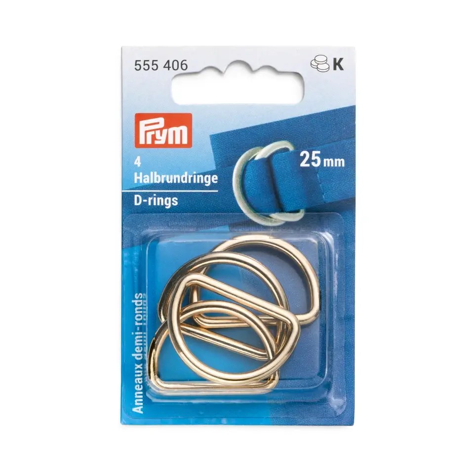 D-RINGS 25MM NEW GOLD 4PC 555406
