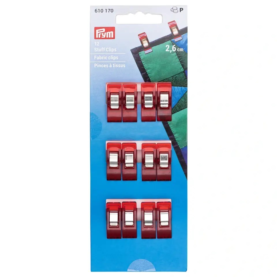 FABRIC CLIPS 2,6CM 12PC 610170