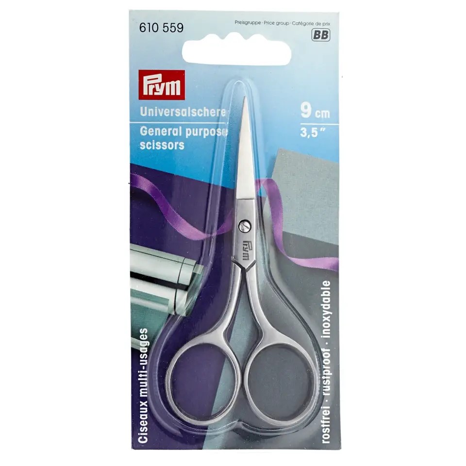 GEN PURPOSE SCISSORS FULL STEEL 3.5"/9CM 610559