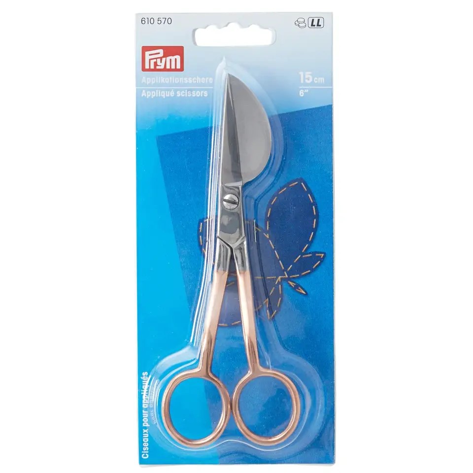 APPLIQUE SCISSORS 6"/15CM ROSE GOLD 610570