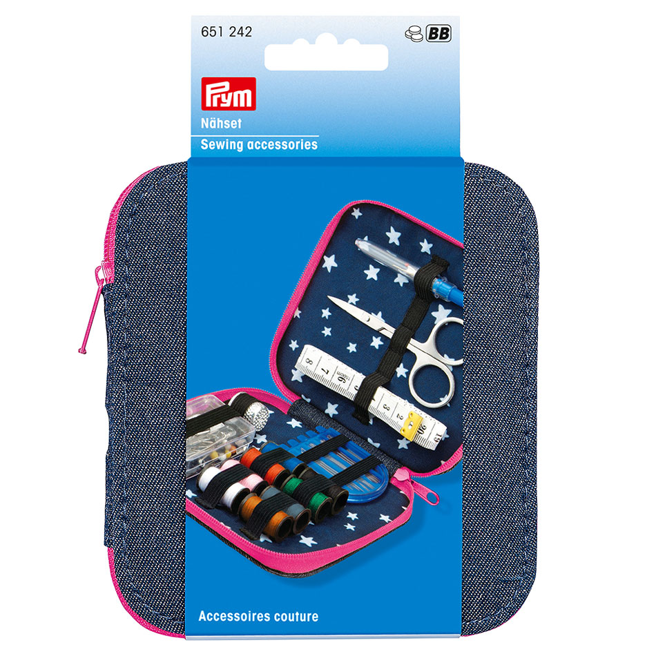 SEWING KIT DENIM ZIP FASTNER PINK 651242