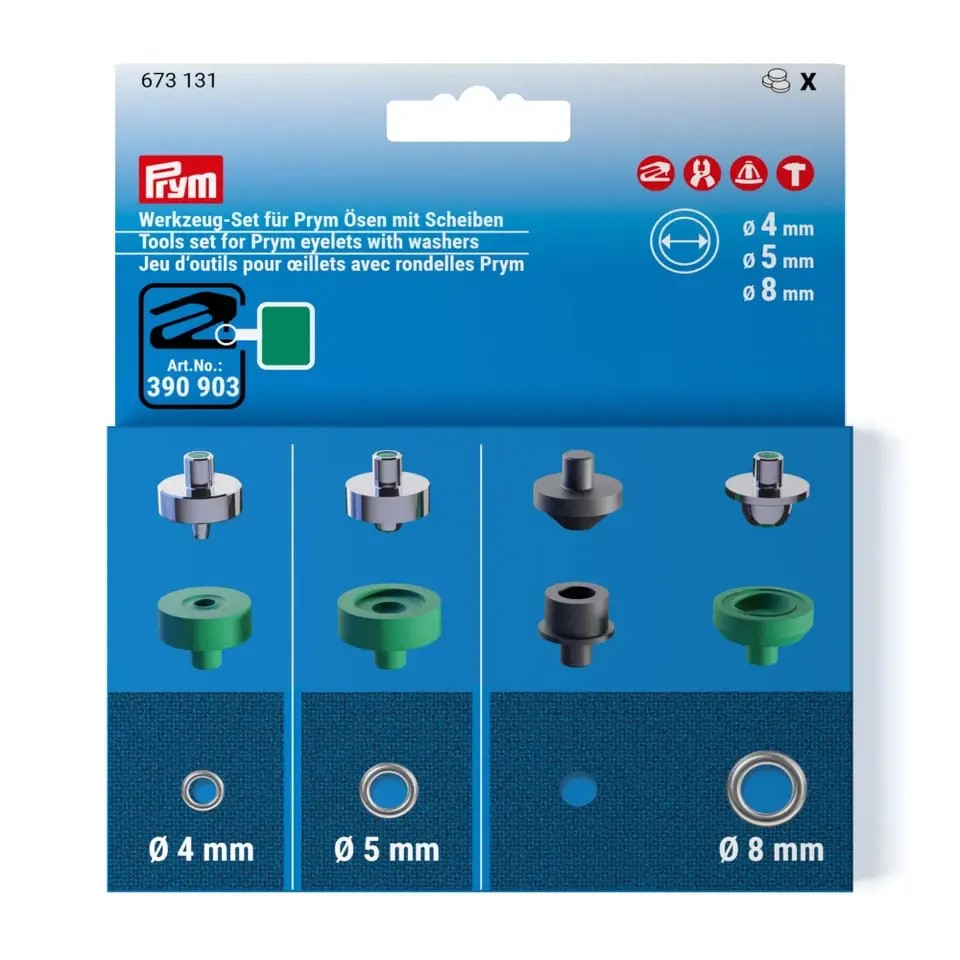 TOOLS SET EYELETS WITH WASHERS 673131