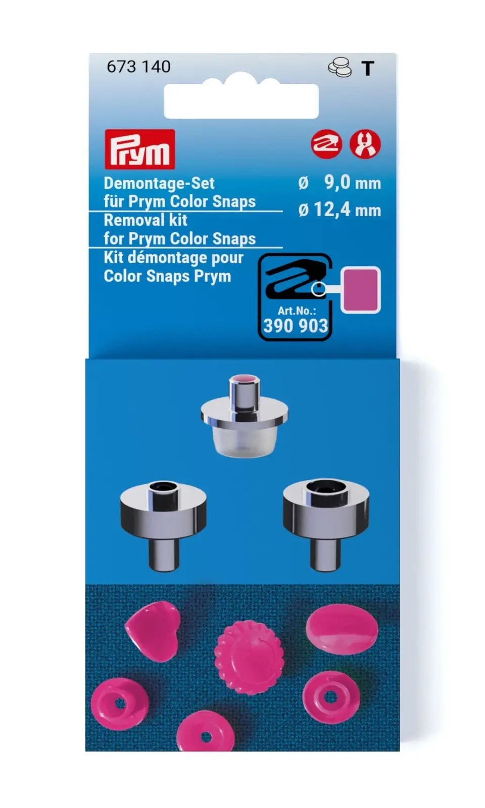 NS REMOVING KIT COLOR SNAPS 9+12.4MM 673140
