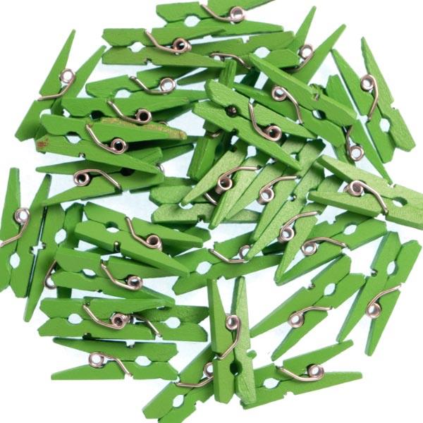 MINI PEGS 25MM 36PCS X 5 PACKS GREEN