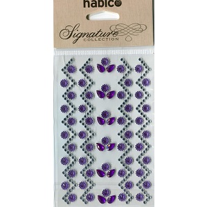 SELF-ADHESIVE FLOWER GEMS (290PCS) LILAC