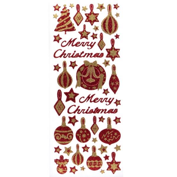 SIGNATURE GLITTER STICKERS 10PCS MERRY XMAS