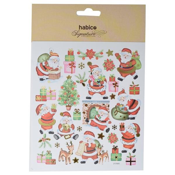 SIGNATURE FOIL STICKERS SANTA