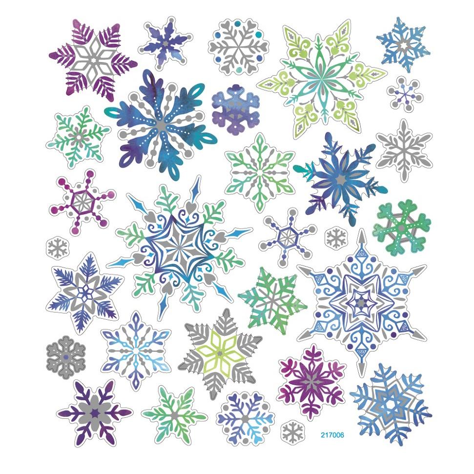 SIGNATURE FOIL STICKERS SNOWFLAKES