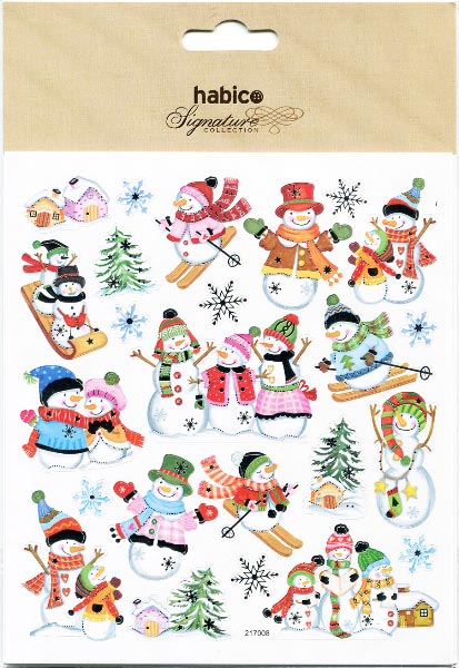 SIGNATURE FOIL STICKERS SNOWMEN 2