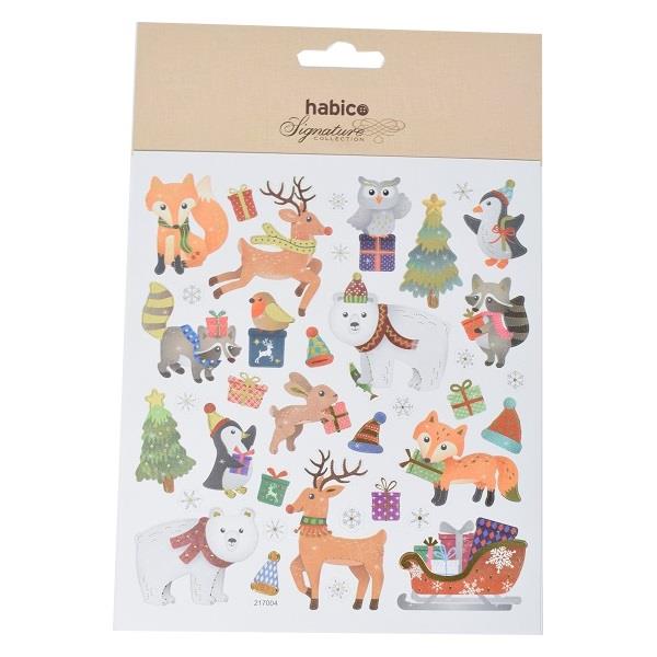 SIGNATURE FOIL STICKERS - XMAS ANIMALS