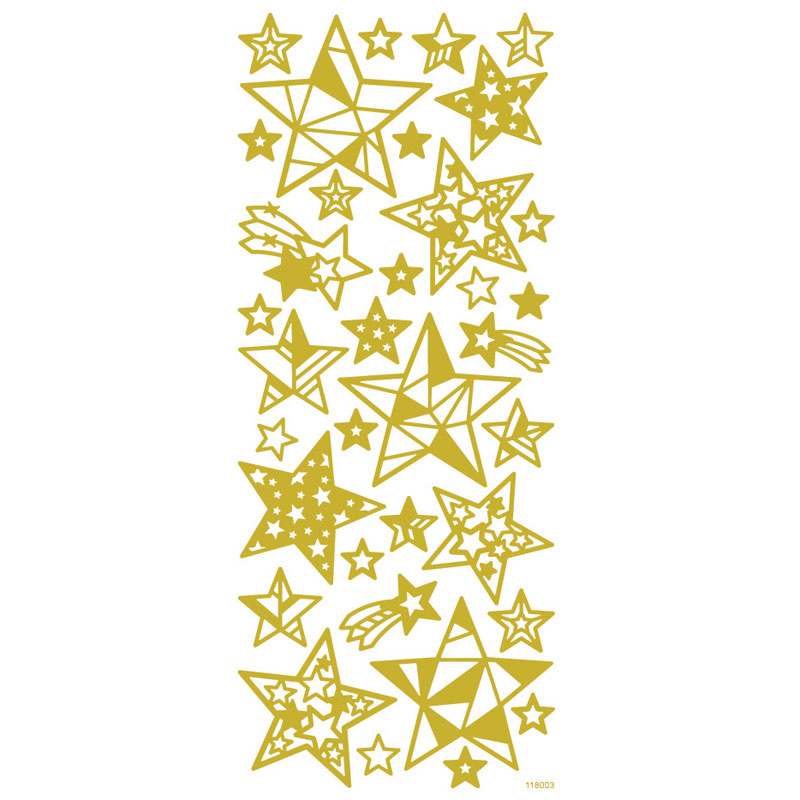 STARS FOILED STICKERS 10PCS