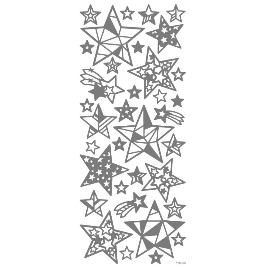STARS FOILED STICKERS 10PCS
