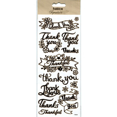 THANK YOU FOILED STICKERS 10PCS 118004RG