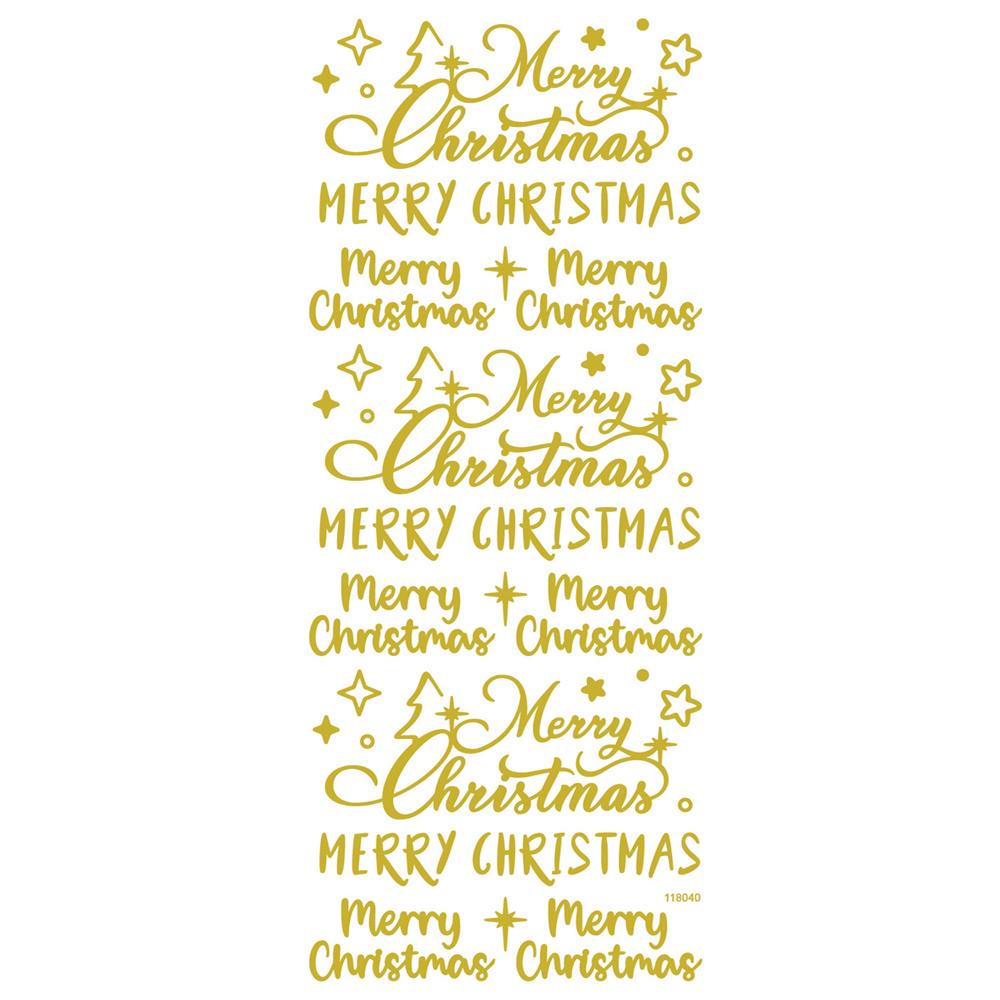 MERRY CHRISTMAS FOILED STICKERS 10PCS