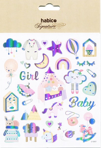 BABY GIRL STICKERS 10PCS 213007
