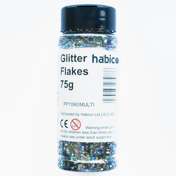 GLITTER FLAKES 75G MULTI