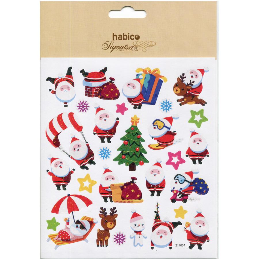 STICKERS ASSTD SANTA 10PCS