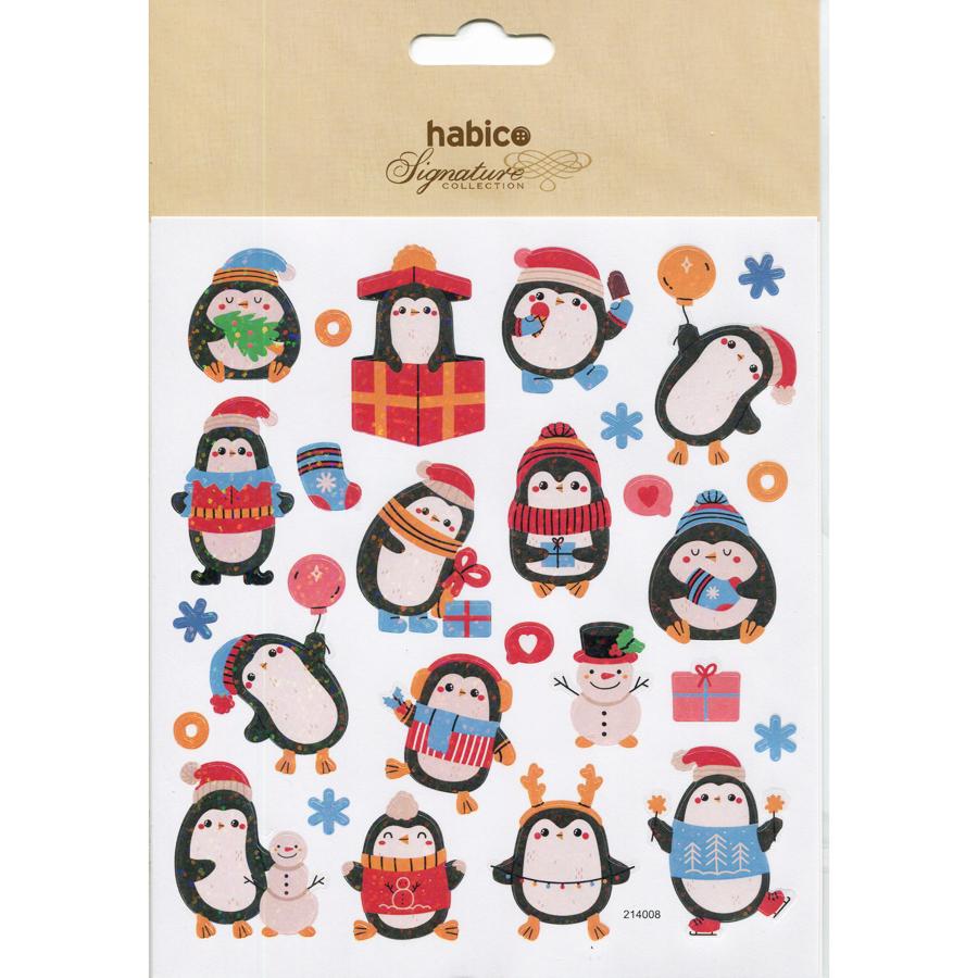 STICKERS ASSTD PENGUIN 10PCS 214008