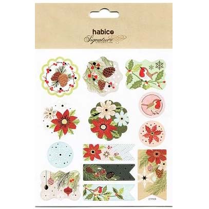 CHRISTMAS TAG DESIGN STICKERS 10PCS 217035