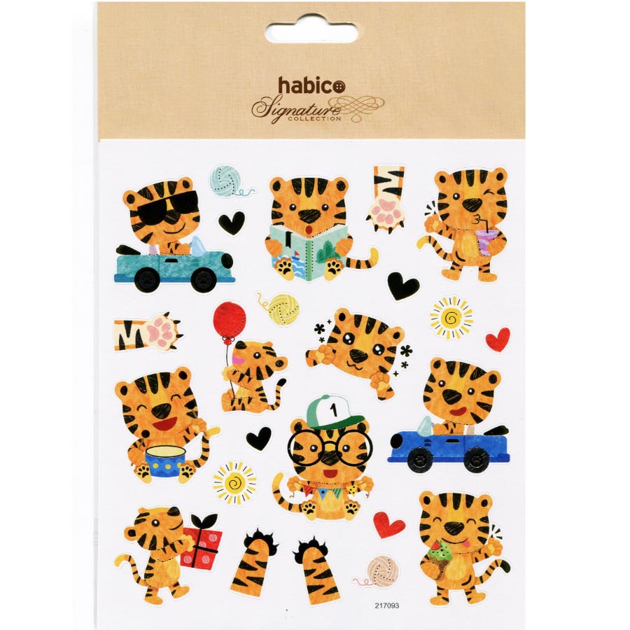 STICKER GOLD FOIL TIGERS PK10