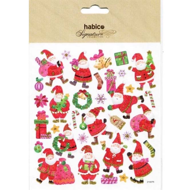 CHRISTMAS STICKERS SANTA 2 10PCS