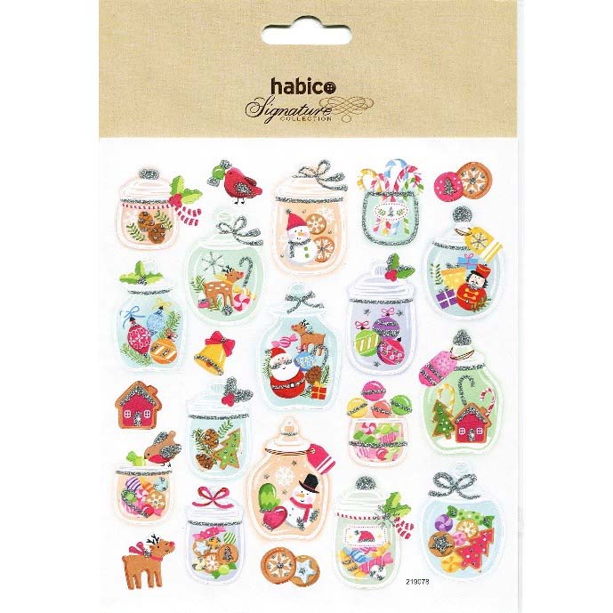 CHRISTMAS STICKERS CHRISTMAS JARS 10PCS 219078