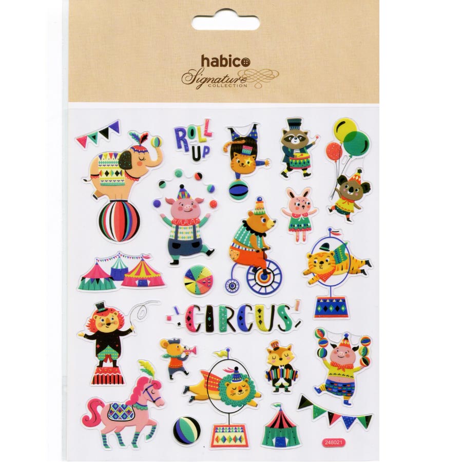 STICKER GLITTER CIRCUS PK10