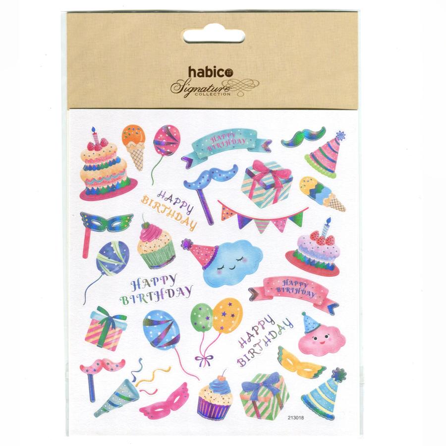 FOIL STICKERS BIRTHDAY 10PCS 213018