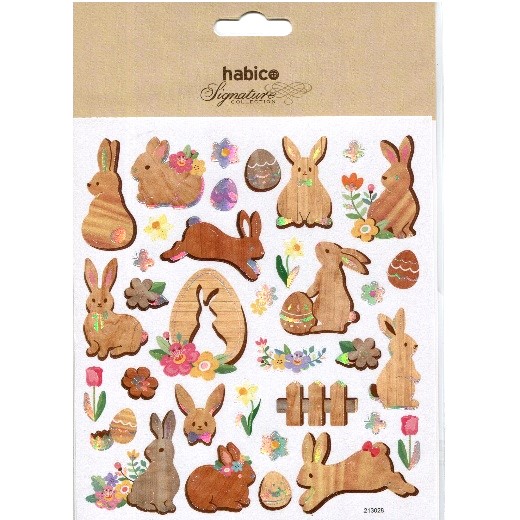 FOIL STICKERS BUNNIES 10PCS