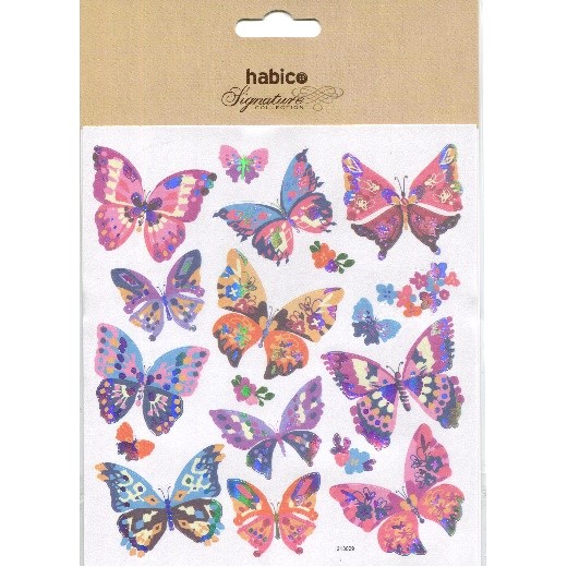 FOIL STICKERS BUTTERFLIES 10PCS