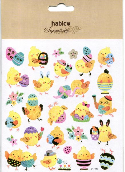 FOIL STICKERS EASTER CHICKS 10PCS