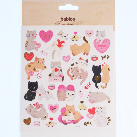 FOIL STICKERS CATS 10PCS 217041