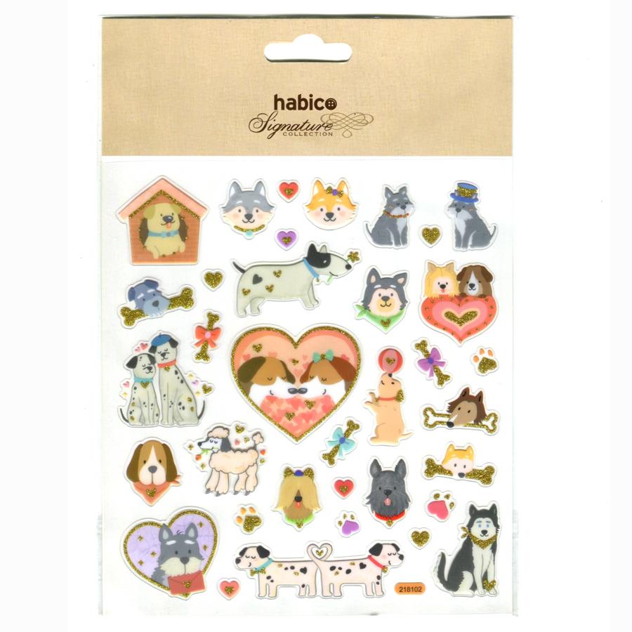 FOIL STICKERS DOGS 10PCS 218102