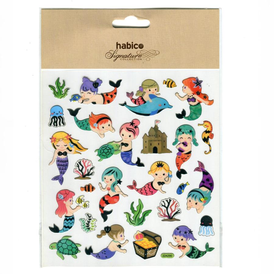 FOIL STICKERS MERMAIDS 10PCS 224290