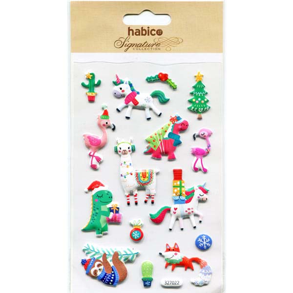 PUFFY STICKERS ANIMALS 10PCS 327022