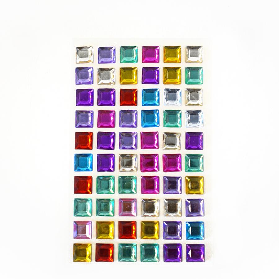 RECT LARGE GEMS ASST COLS 42PCS PK10 Rectangle